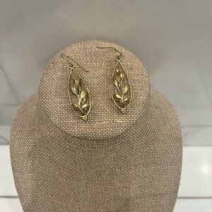 Gold Plated Leaf Earrings
